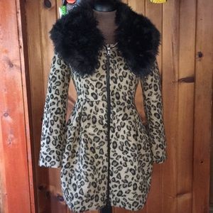 Animal print coat